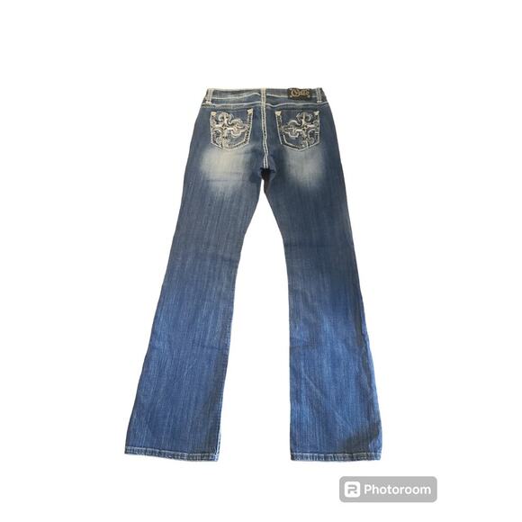 Cello Embellished Straight Leg Denim Jeans Low Rise. - Picture 1 of 8